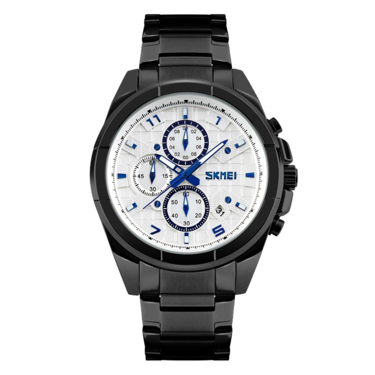 Годинник Skmei 9109 Black White Dail BOX (9109BOXBKW), фото 1