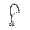 Змішувач для кухні Kroner KRP Edelstahl Klassisch - ESG03593GRA, фото 5