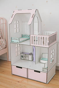 Будинок для Барбі з меблями і шухлядами • Висота 90 см