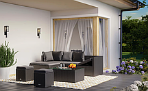 Садові меблі Di Volio Bologna чорний/сірий