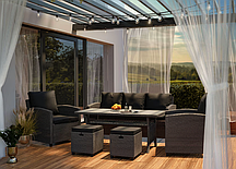 Комплект садових меблів Di Volio Genova Сірий/Графітовий