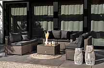 Комплект садових меблів Di Volio Torino Сірий/Графітовий