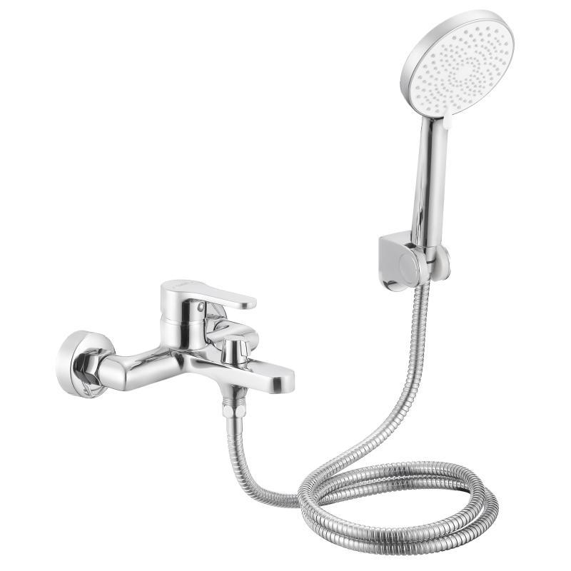 Змішувач латунний для ванни Lidz Astra 006 (з душовим гарнітуром) (k35) LDAST006CRM48087 Chrome, фото 1