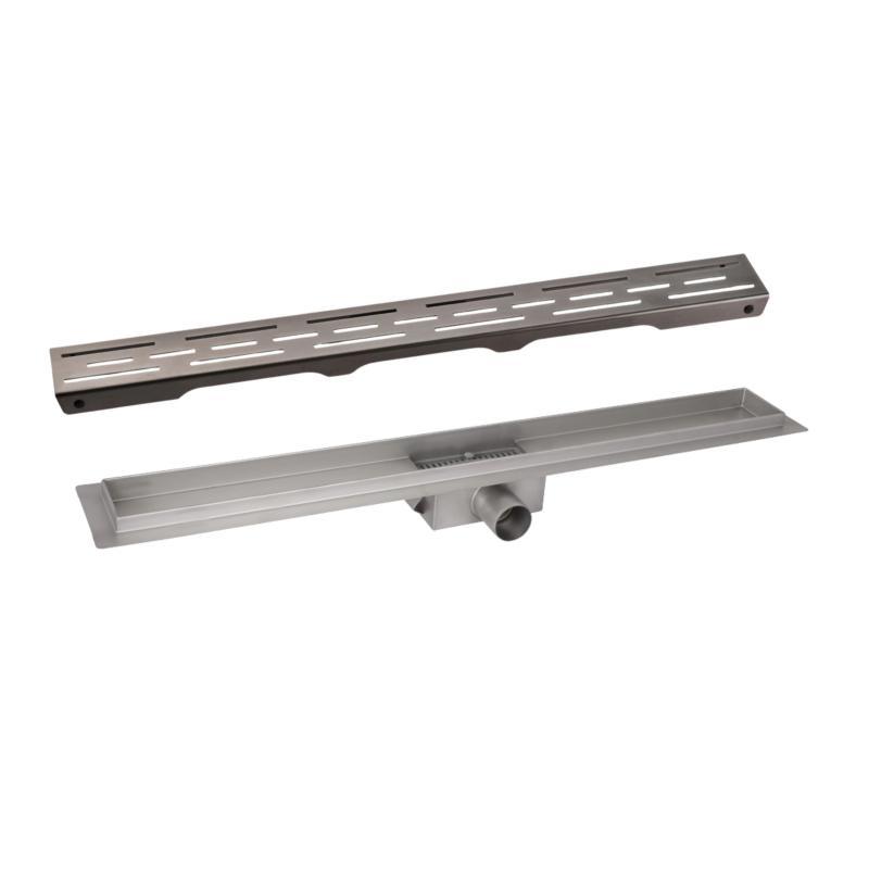 Комплект Qtap Taurus FD800 (PVD) Лінійний трап із нержавіючої сталі із сухим затвором 800 мм, фото 1