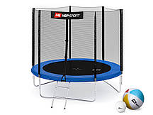 Батут Hop-Sport 8ft (244см) синій з зовнішньою сіткою