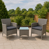 Комплект садових меблів меблі Di Volio Siena сірий/графітовий