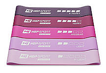 Набір резинок для фітнесу Hop-Sport 600x50мм HS-L650RLP рожевий