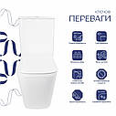 Унітаз підлоговий Qtap Tern Ultra Quiet безобідковий з сидінням Soft-Close QT17226003AW White, фото 3