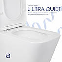 Унітаз підлоговий Qtap Tern Ultra Quiet безобідковий з сидінням Soft-Close QT17226003AW White, фото 5