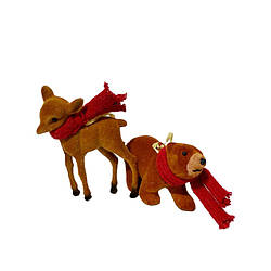 Новорічна іграшка на ялинку Звірі з велюру NR25-52