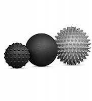 Набір масажних м'ячів Trex Sport TX-003MSA 3в1 для йоги та фітнесу EPP