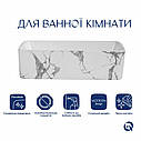 Раковина накладна Qtap Tern 480x370x135 мм, Marble, прямокутна, з донним клапаном QT17116069MR, фото 3