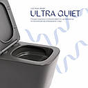 Унітаз підвісний Tern Ultra Quiet 490×365×325 мм, Anthracite, з сидінням Slim Duroplast / Soft-close / Quick Release, фото 5