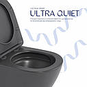 Унітаз підвісний Robin Ultra Quiet 490×365×325 мм, Anthracite, з сидінням Slim Duroplast / Soft-close / Quick Release, фото 5