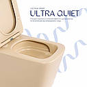 Унітаз підвісний Tern Ultra Quiet 490×365×325 мм, Beige, з сидінням Slim Duroplast / Soft-close / Quick Release QT17332303ASSB, фото 5
