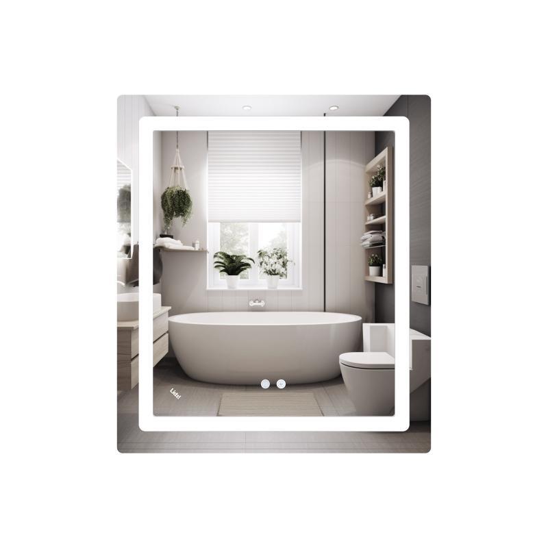 Дзеркало Lidz Kubis 700х800 з LED-підсвічуванням Touch, з антизапотіванням, з димером, рег. яскравості LD78LF9047080, фото 1