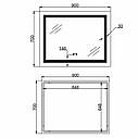 Дзеркало Lidz Kubis (KU1) 900х700 з LED-підсвічуванням Touch, з антизапотіванням, з димером, рег. яскравостіLD78LF9049070, фото 2