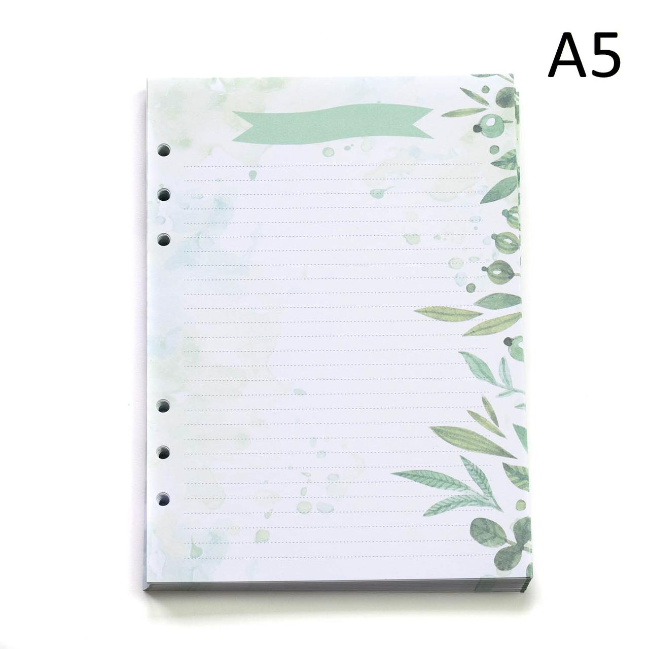 Змінний блок паперу для планера А5 в лінію 6 отворів 52 аркуша BDP072, фото 1