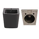 Комплект Qtap Tern Anthracite 3 в 1: підвісний унітаз Ultra Quiet + біде підвісне + раковина накладна QTROBAN49157, фото 8