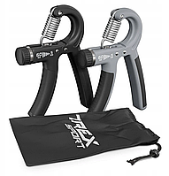 Набір еспандерів регульованих 5-60кг Trex Sport TX-002HGB чорно-сірий