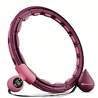 Хулахуп Hop-Sport HS-C113HH масажний з обважнювачем та лічильником рожевий