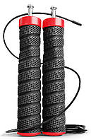 Скакалка з підшипниками та м'якою рукояткою Hop-Sport HS-P030JR чорна