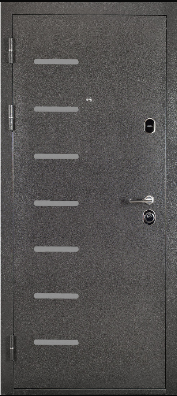 Двері вхідні Дарімаг Торонто Антік срібло / ПВХ Білий 860х2050 мм