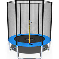 Батут Funfit 6ft (183см) синій з зовнішньою сіткою