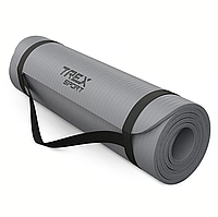 Коврик для йоги Trex Sport TX-018NGM NBR 1см 180х60 сірий