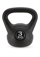 Гиря вінілова Gymtek 3кг чорний