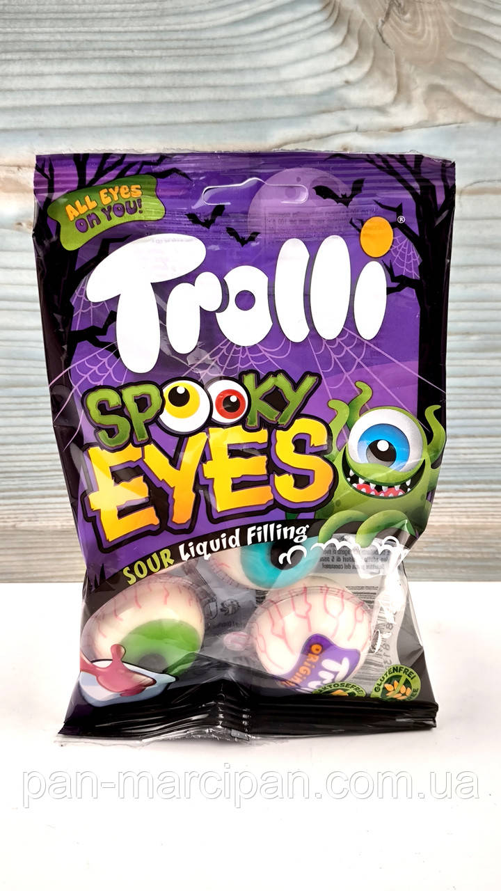 Желейні цукерки Trolli Spooky Eyes Sour 75 г, фото 1