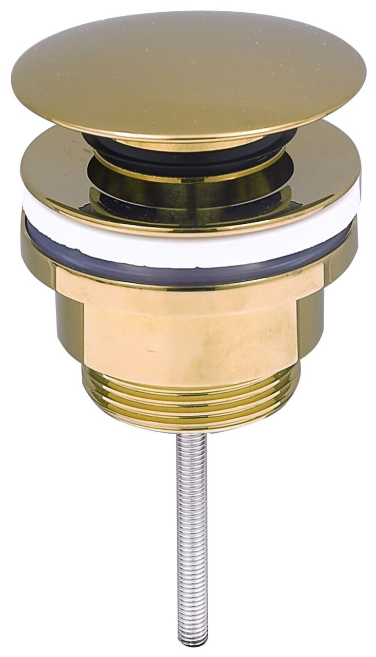 Донний клапан для раковини VBI GOLD click-clack універсальний, фото 1