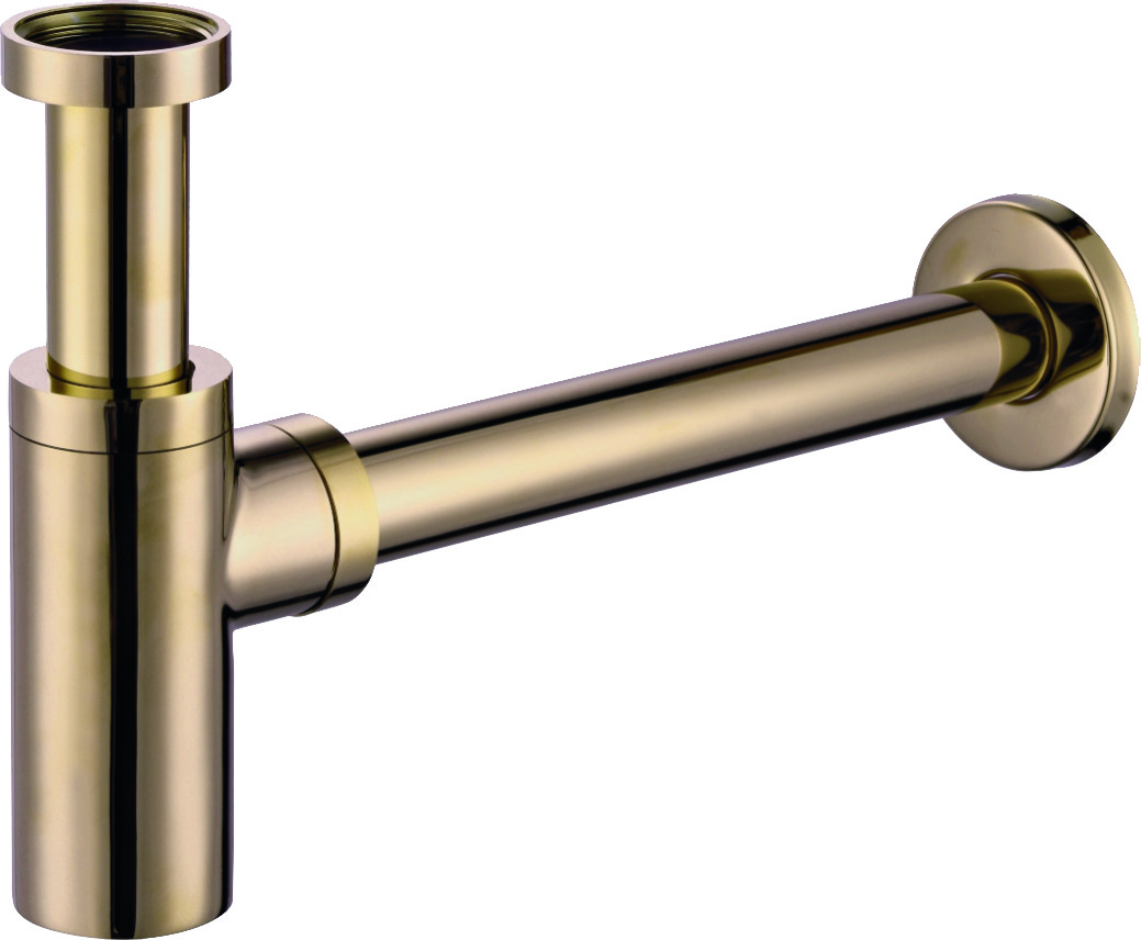 Сифон для раковини VBI BRUSHED GOLD універсальний, фото 1