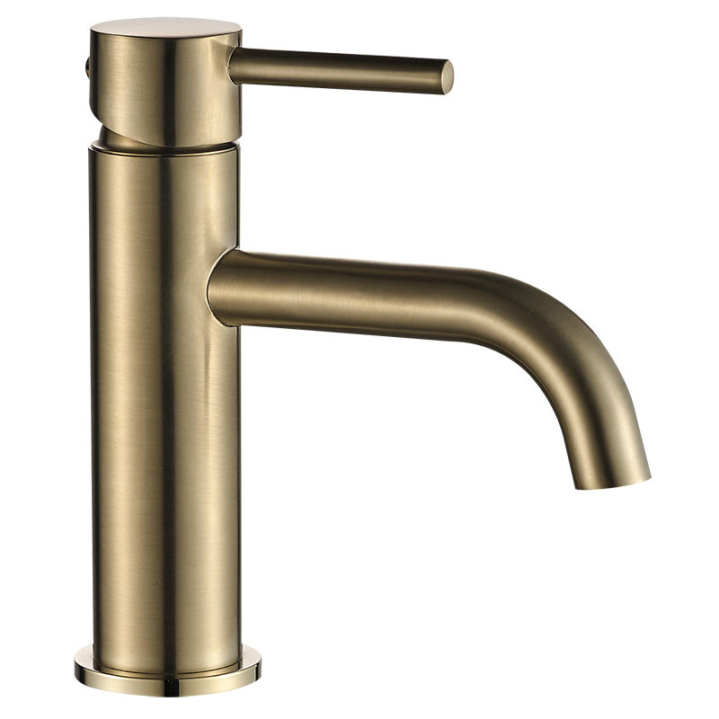 Змішувач для раковини VBI MILANO BRUSHED GOLD низький, фото 1