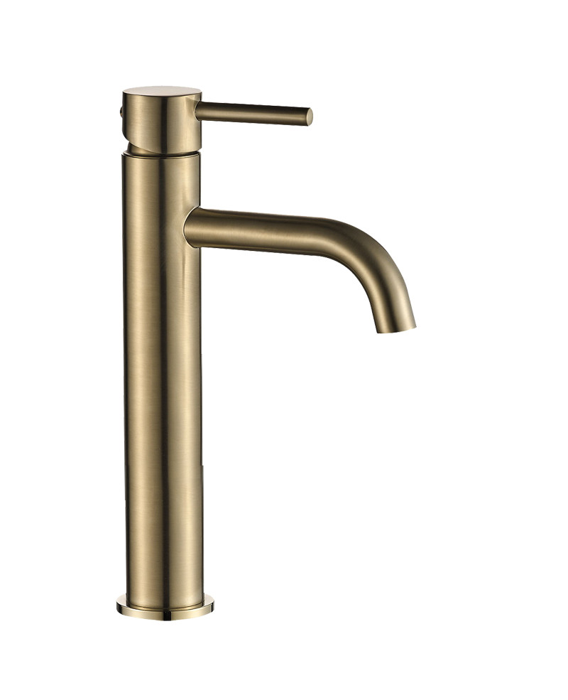 Змішувач для раковини VBI MILANO BRUSHED GOLD високий, фото 1