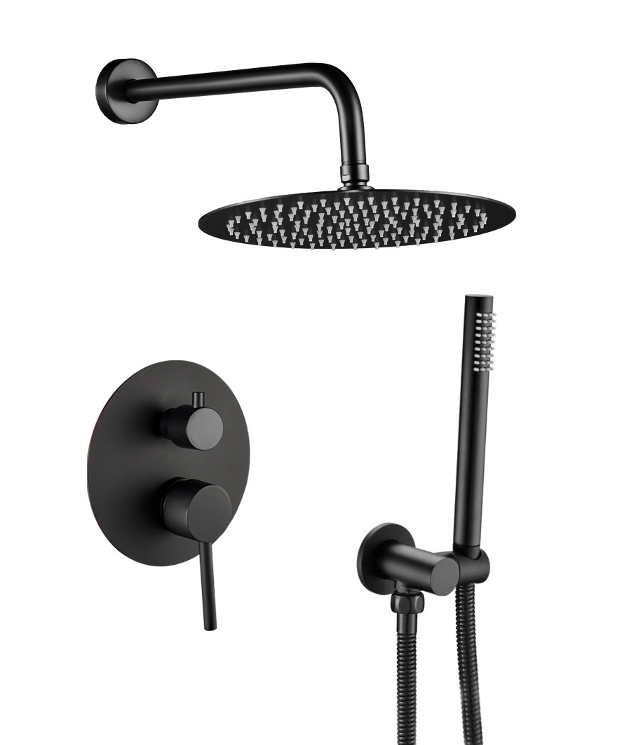 Душова система VBI MILANO BLACK прихованого монтажу, фото 1