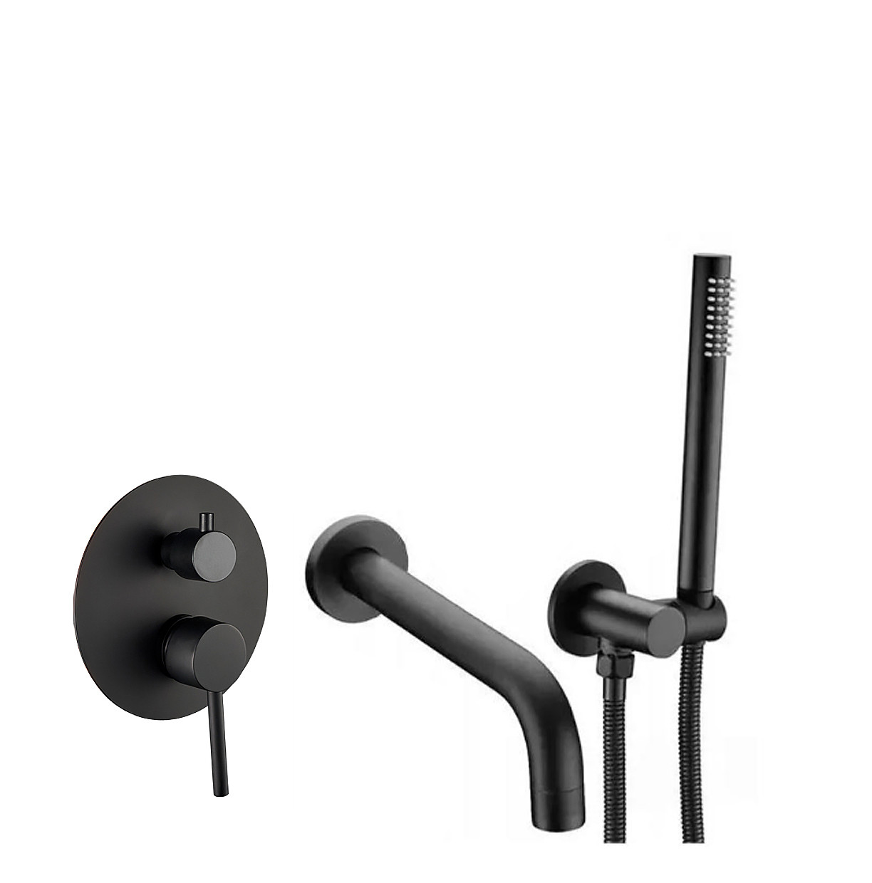 Змішувач для ванни і душу VBI MILANO BLACK прихованого монтажу, фото 1