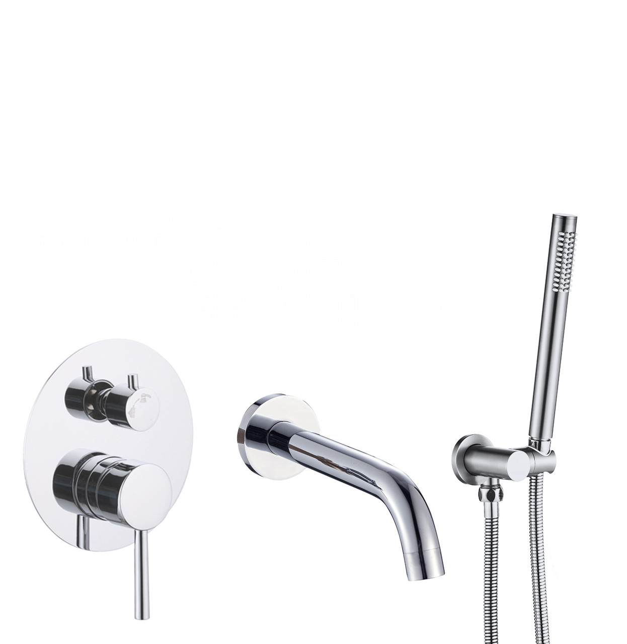 Змішувач для ванни і душу VBI MILANO CHROME прихованого монтажу, фото 1