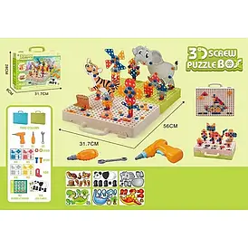 Мозаїка 3169-19 бокс, електричний шурупокрут, 331 елемент, у коробці