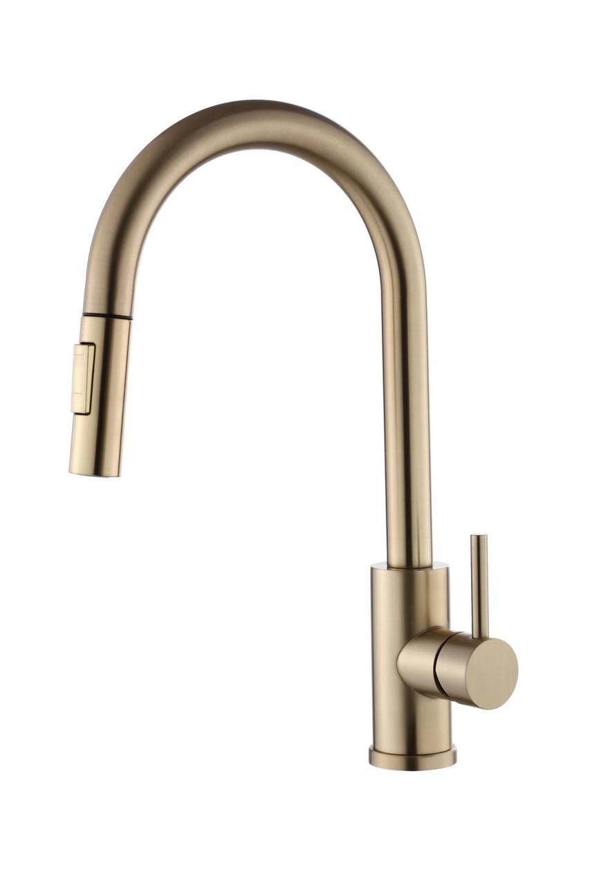 Змішувач для кухні VBI FLUSSO BRUSHED GOLD, фото 1