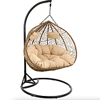 Підвісне крісло-кокон Di Volio Foggio двомісне коричневий