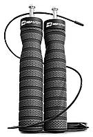 Скакалка з підшипниками та м'якою рукояткою Hop-Sport HS-P030JR сіра