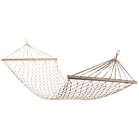 Гамак плетений Jumi Garden з планкою білий