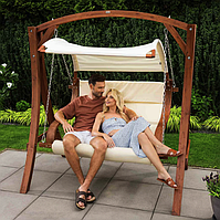 Садова гойдалка Di Volio Pergia двомісна бежевий