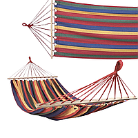 Гамак гавайський Jumi Garden тканинний з планкою кольоровий