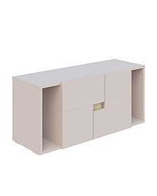 Тумба 900 Маріо  кашемір/вставка дуб сонома  Світ Меблів