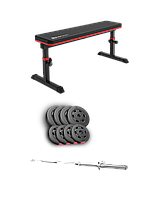 Набір Hop-Sport Premium 39кг з лавою HS-1025 Pro та штангою