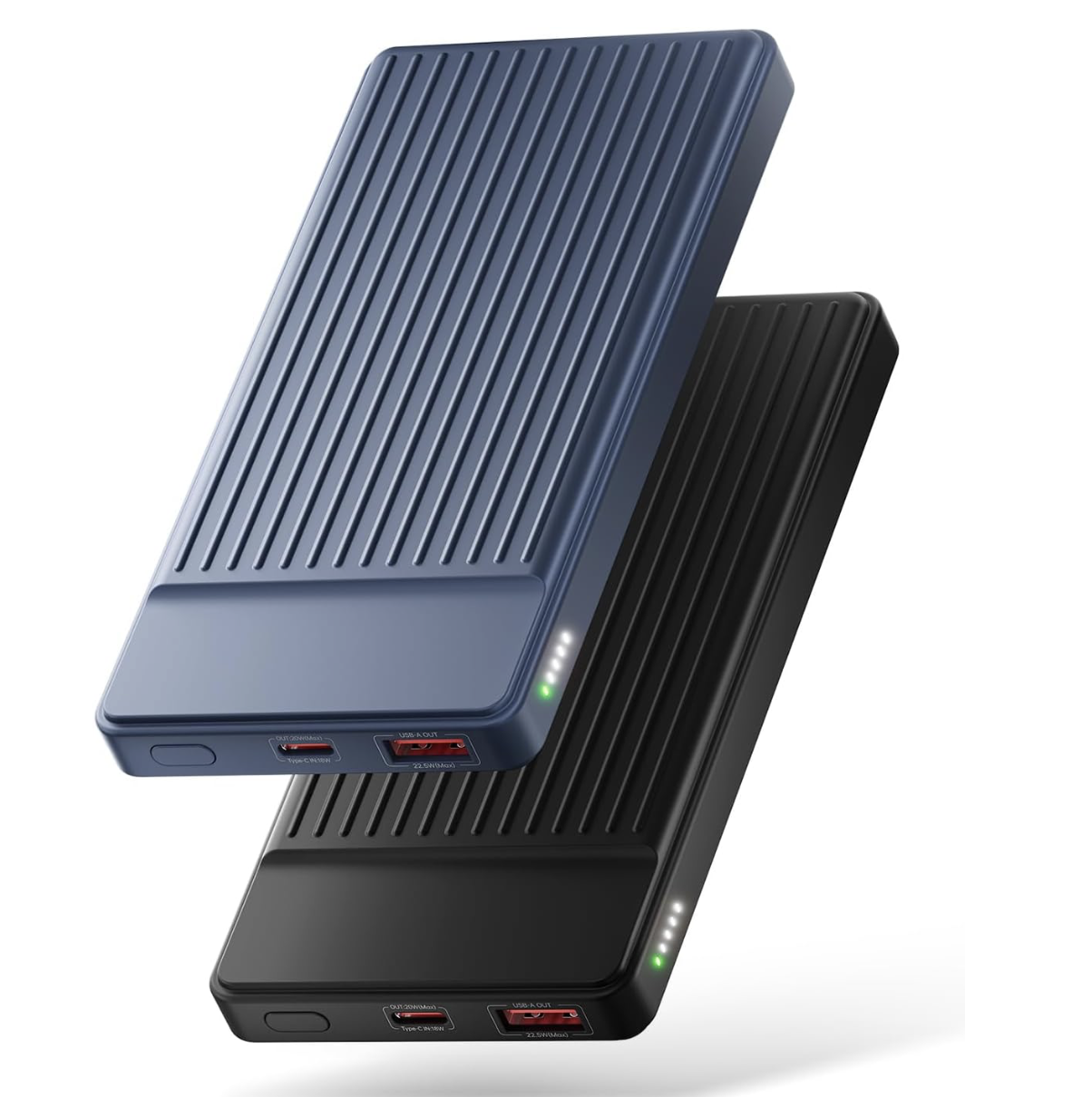 Зовнішня батарея, 22,5 Вт Power Bank 10000 мА·год, 2 пачки Зовнішня батарея Швидке заряджання PD3. QC4.0, Powerbank USB C Вихід, фото 1