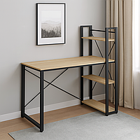 Комп'ютерний стіл Leobert Devoko з боковими полицями у стилі Loft натуральний