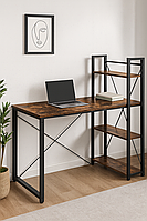 Комп'ютерний стіл Leobert Devoko з боковими полицями у стилі Loft